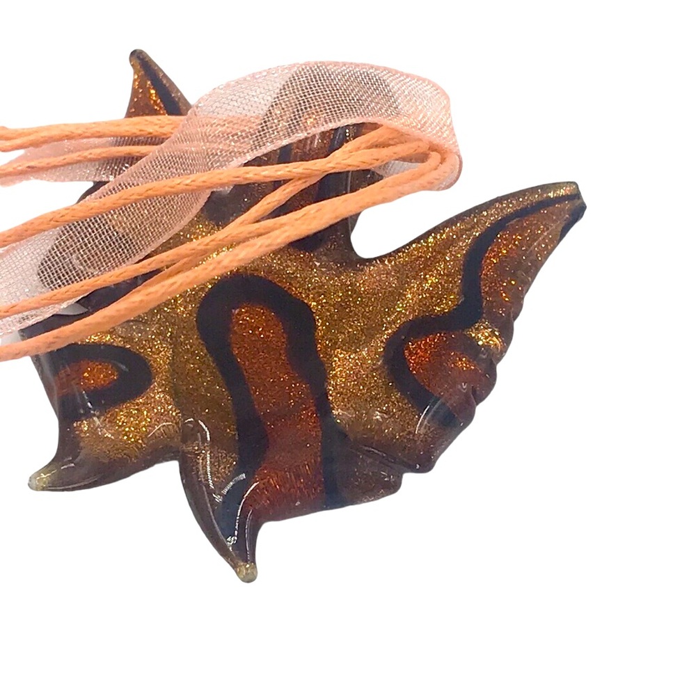 βAs Isβ Venetian π¦ Murano Glass Gold & Rose Gold Butterfly Pendant Necklace - Picture 7 of 8